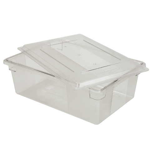 Rubbermaid Commercial Products Rcp 3300 Cle 12.5 Gallon Food & Tote Box- Clear 9 Inches Deep