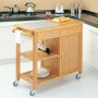 Neu Home 34221 Bamboo Kitchen Cart with Removable Granite in Natural Finish