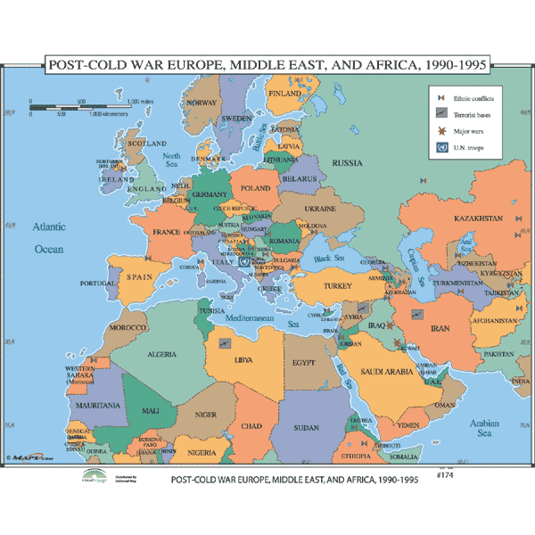 Universal Map 762550724 no.174 Post Cold War Europe- Middle East amp; 