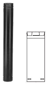 M & G Duravent 3pvp-06b 3 Inch X 6 Inch Pelletvent Pro Pipe Black Outer And 304-alloy Inner Wall