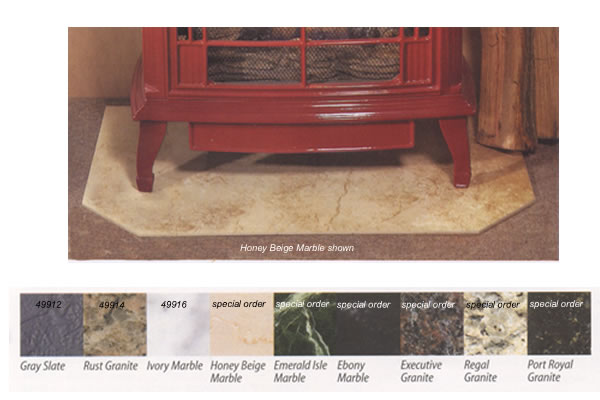 Chimney 49916 Murustone Ivory Marble Stove Pad 36 in. x 36 in. For Gas Appliance