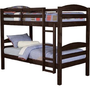 Twin / Twin Solid Wood Bunk Bed - Espresso