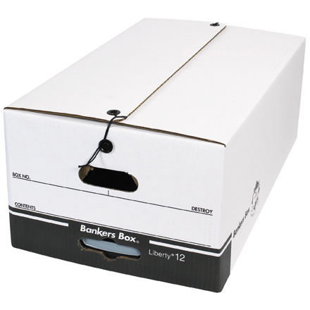 FSB680 24 in. x 15 in. x 10 .50 in. Bankers Box- String and Button File Storage Boxes- 12