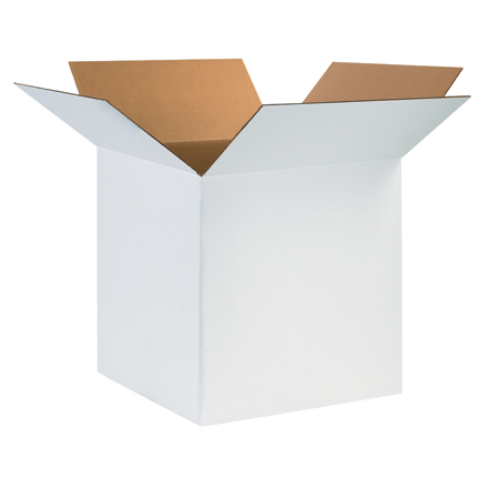 242424W 24 in. x 24 in. x 24 in. White Corrugated Boxes- 10