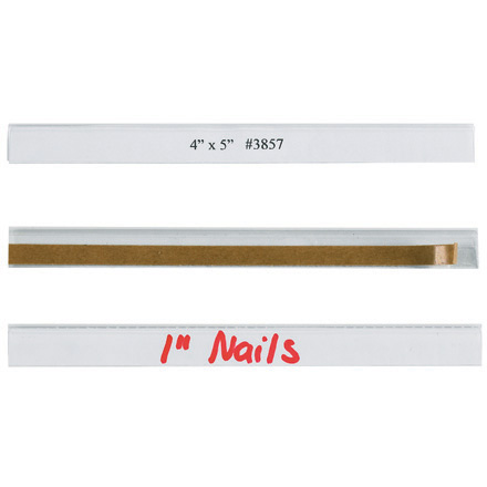 Box Partners LH101 .50 in. x 6 in. OpenEdge Plastic Label Holders
