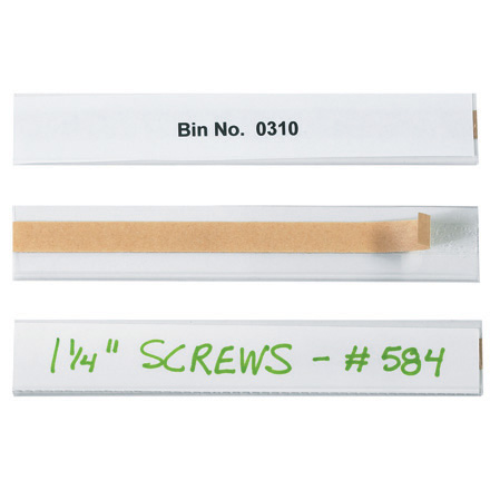 Box Partners LH103 1 in. x 6 in. OpenEdge Plastic Label Holders