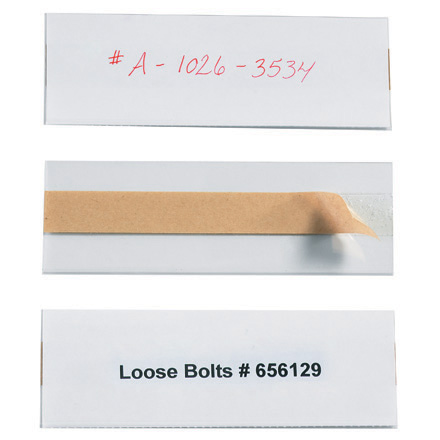 Box Partners LH104 2 in. x 6 in. OpenEdge Plastic Label Holders