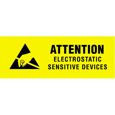 Box Partners DL9020 .37 in. x 1 .25 in. Electrostatic Sensistive Devices Labels