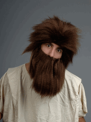 00032 Brn Ultra-luxurious Remy Cave Man Set Brown Wigs