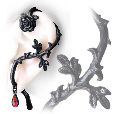 Gothic E276 - Rose Of Passion Ear Wrap -earrings