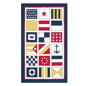 The Rug Market 11240B NAUTICAL FLAGS AREA RUG