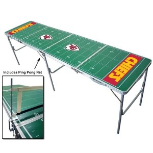 Wild Sales TPND115 Kansas City Chiefs Tailgate Table with Net