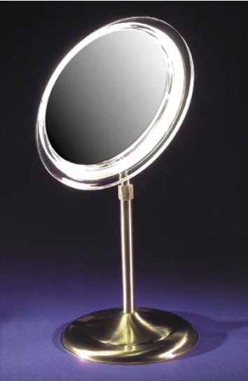 Zadro SA47 Lighted Fluorescent Single Sided Pedestal Make Up 7X Mirror