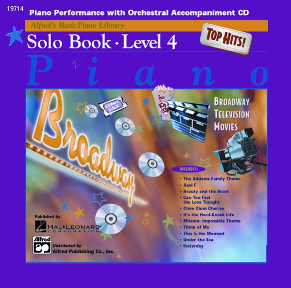 Alfred 0019714 Alfredamp;apos;s Basic Piano Course: Top Hits Solo Book CD Level 4  Music Book