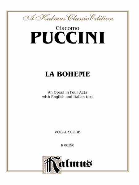 Alfred 00K06390 La Boheme  Music Book