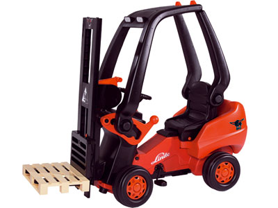 Big Toys Big-56580 51" X 22" X 41" Linde Forklift Pedal Truck Ride On Toy