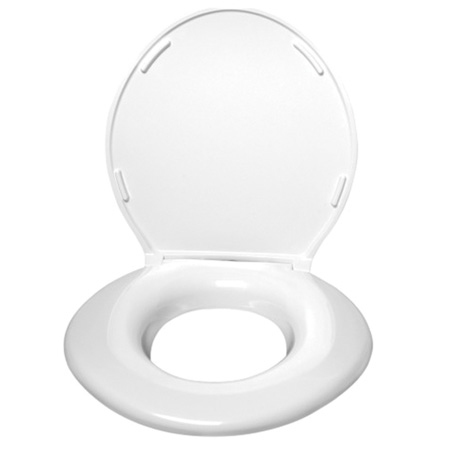 Jones Stephen 2445646-1w Big John White Seat Closed Front W-cover For Round Front Or Elongated Toilet Bowls.