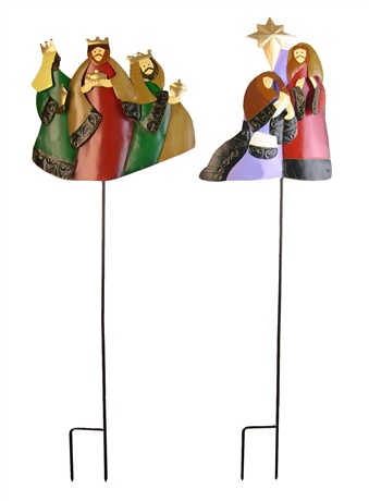 Danya B XM09111A Nativity Garden Stakes  Set Of 2