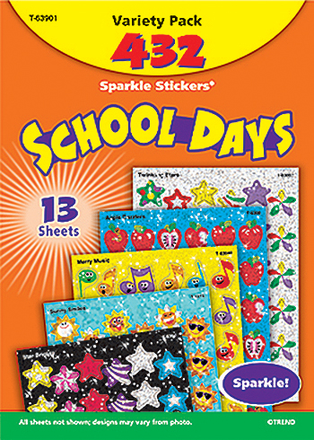 . T-63901 Sparkle Stickers School Days