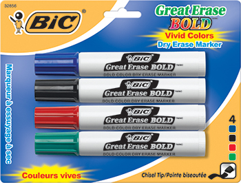 Bicdecp41ast Bic Great Erase Dry Erase Chisel