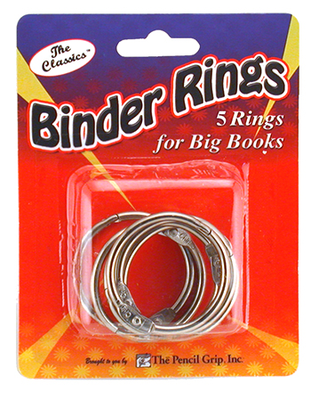 The Pencil Grip Tpg187 Book Rings 2.25 In 5 Carded