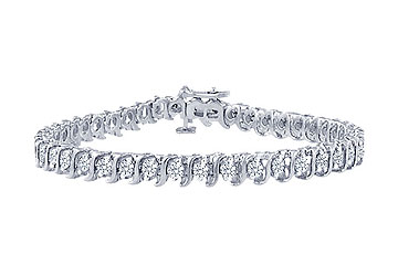 Fine Jewelry Vault BRPTRD155500D101 Diamond S Tennis Bracelet Platinum 5.00 CT Diamonds