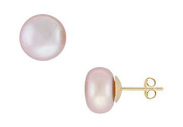 Fine Jewelry Vault EC10P107 Chinese Pearl Earrings 14K Yellow Gold