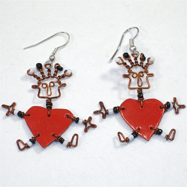Gifts with Humanity KJW004H-Heart-222013 Valentine s Dancing Girl Earring
