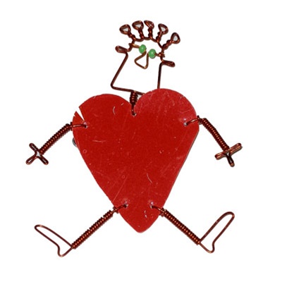 Gifts with Humanity KJW005H Dancing Girl Heart Pin