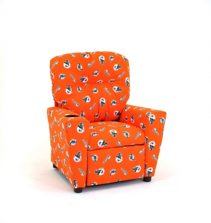 Kidz World 13001MIA Miami Dolphins Kidapos;s Recliner