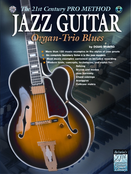 Alfred 000758B The 21st Century Pro Method Jazz Guitar OrganTrio Blues  Music Book