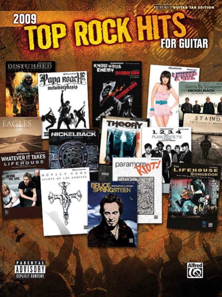 Alfred 0033433 2009 Top Rock Hits for Guitar  Music Book
