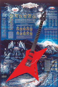 Alfred 8731337 Rock Guitar Poster  Music Book