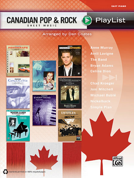 Alfred 0034135 Canadian Pop amp; Rock Sheet Music Playlist  Music Book