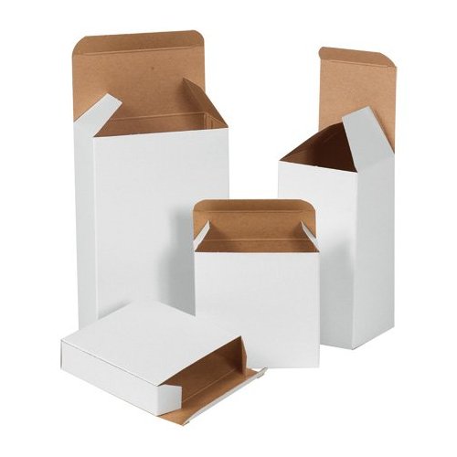RTS24W 3 in. x 3 in. x 10 in. White Reverse Tuck Folding Cartons
