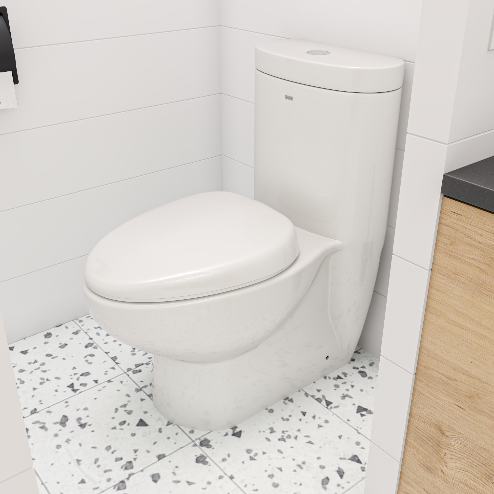 Tb309 Tall Dual Flush One Piece Eco-friendly Ceramic Toilet