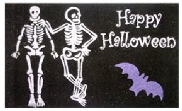 DC MILLS 4636 Skeletons Vinyl Back Mat 18 X 30