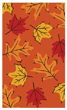 Home & More 12096 Fall Leaves - Vinyl Back Mat - 18 X 30 Inches