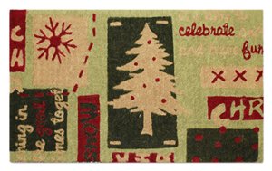 DC MILLS 72039 Christmas Menagerie Vinyl Back Mat 18 X 30 Inches
