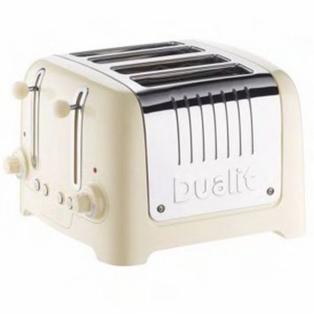 Dualit 46242 Lite Traditional Design Chunky Commercial Toaster  Cream