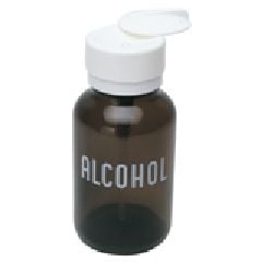 35608 Lasting-touch - Amber Round Glass Bottle - 8 Oz - Imprinted Alcohol