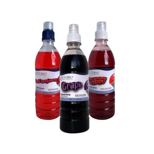 Kitchen Products Vkp1108 3-pack Shaved Ice And Snow Cone Syrups - Fruity Fun