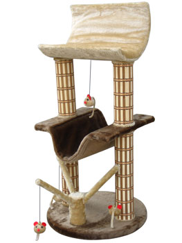 Multi-level Lounger With Play Tree And Bamboo Posts