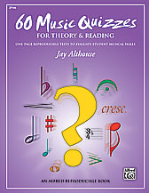 00-27144 60 Music Quizzes For Theory And Reading - Music Book