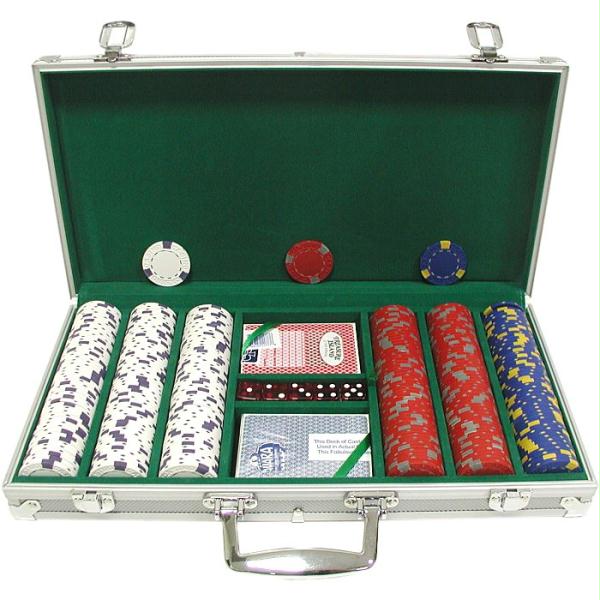 300 13 Gm Pro Clay Casino Chips with Aluminum Case