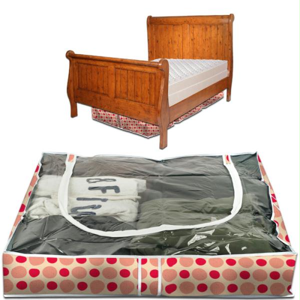 Set Of 3 Under Bed Organizers  Twin Package  Pink Pd