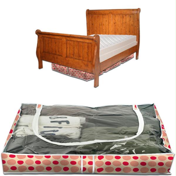 Set Of 3 Under Bed Organizers  Full Package  Pink Pd