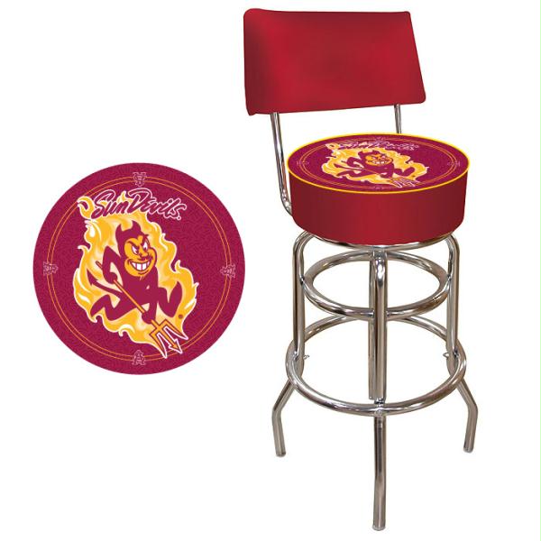 Arizona State University Padded Bar Stool With Back