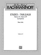 Alfred 00EL03494 The Piano Works of Rachmaninoff Volume II Etudestableaux Op. 33 and Op. 39  Music Book