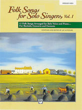 Alfred 0016632 Folk Songs for Solo Singers Vol. 1  Music Book